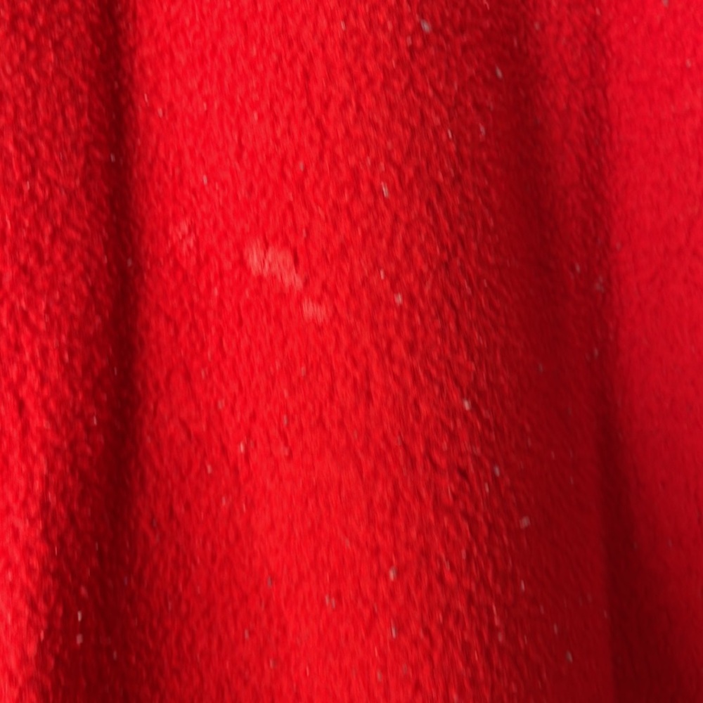 Tommy Hilfiger red fleece pullover with black zipper at the neck, large, AS IS - Picture 4 of 15